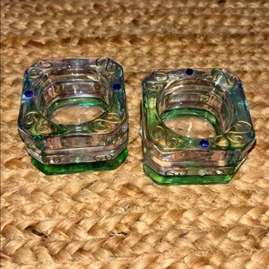 PartyLite Mardi Gras tealight candle holders vintage 90’s